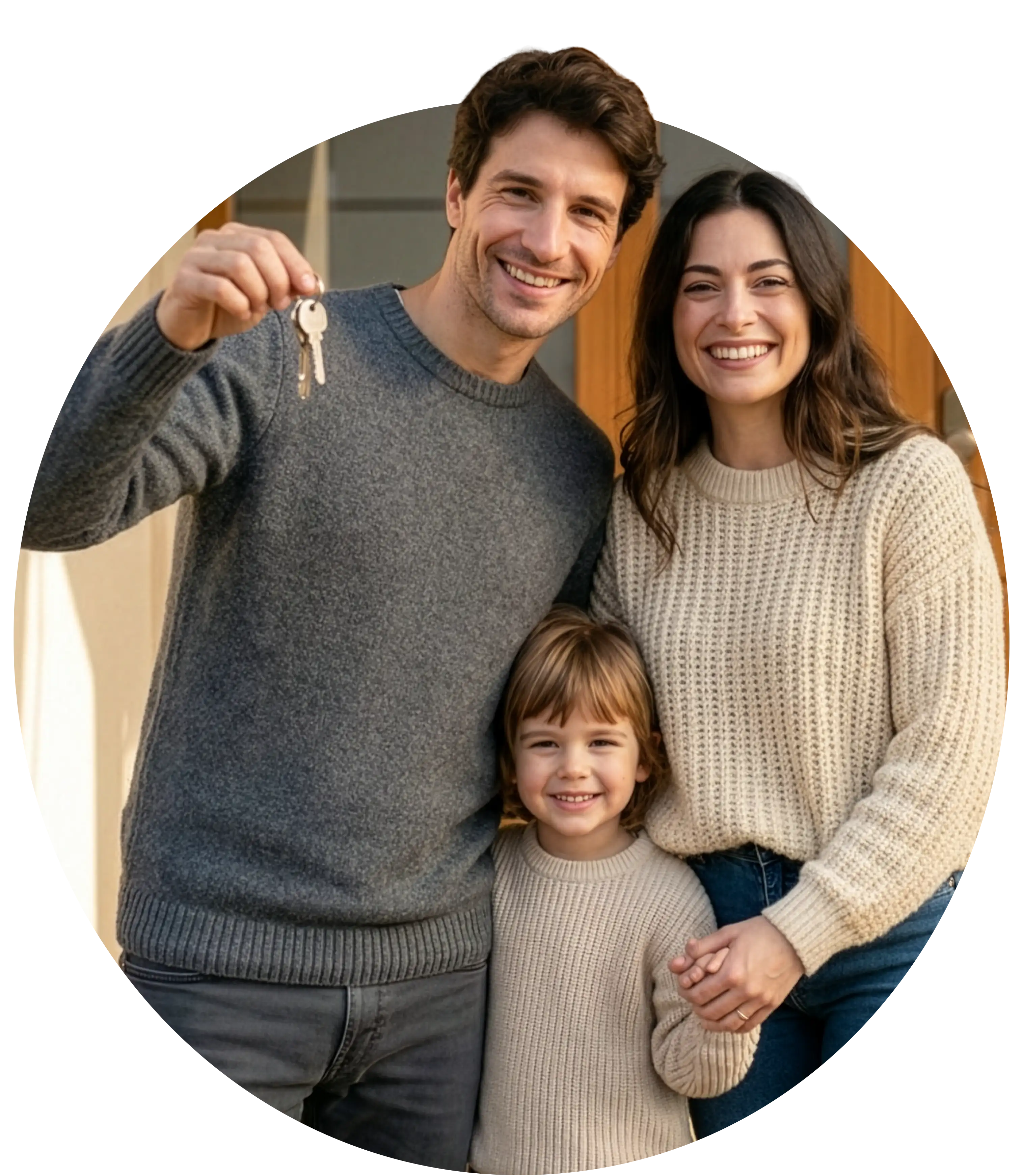 Familia amb claus de casa